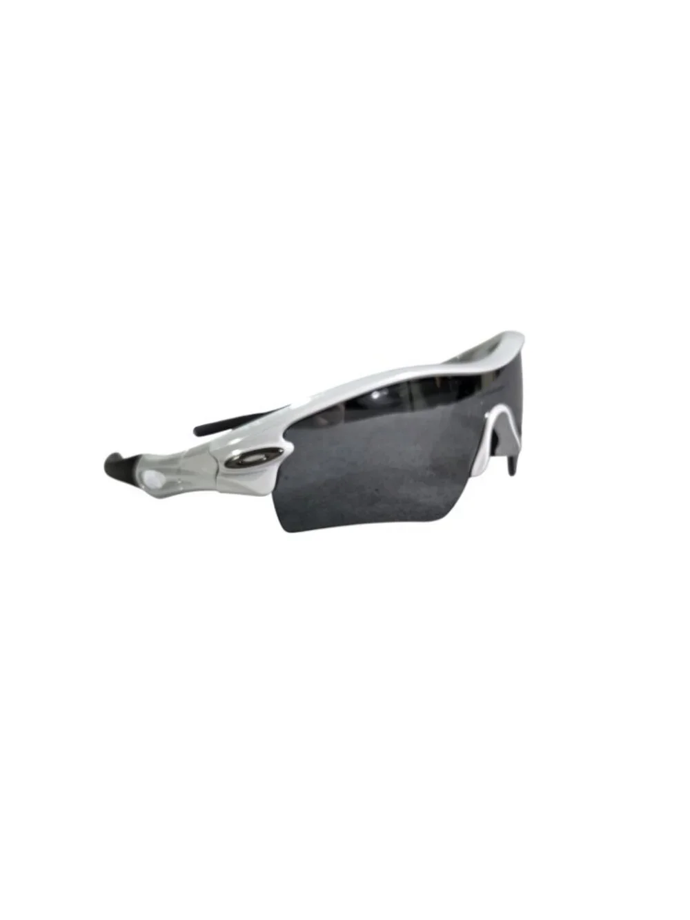 Y2K Oakley Radar Polished White Frame Black Lenses Polarized  Sunglasses USA